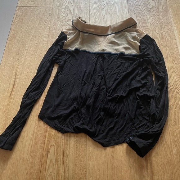 BDG LONG SLEEVES HALF BUTTON DOWN FLORAL TOP -  S - Picture 7 of 13